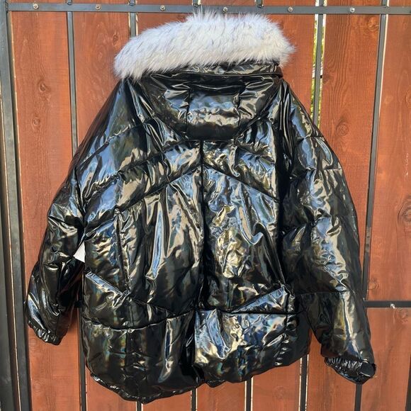 NEW Blanc Noir Afterburn Puffer Holographic Jacket Large RARE - Picture 3 of 9